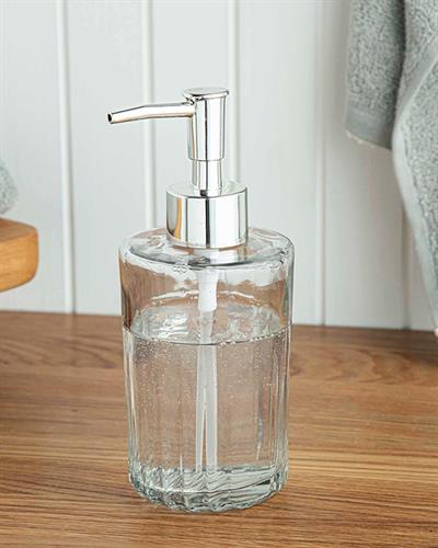 Andrea Glass Liquid Soap Dispense 7x7x17,5 cm Transparent