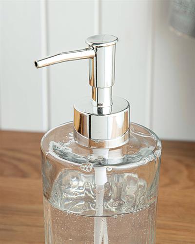 Andrea Glass Liquid Soap Dispense 7x7x17,5 cm Transparent
