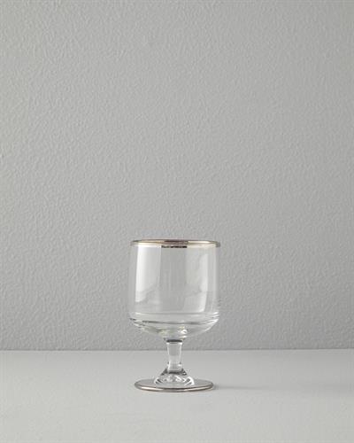 Andrea Glass 3 Set Cup 300 ml Silver.