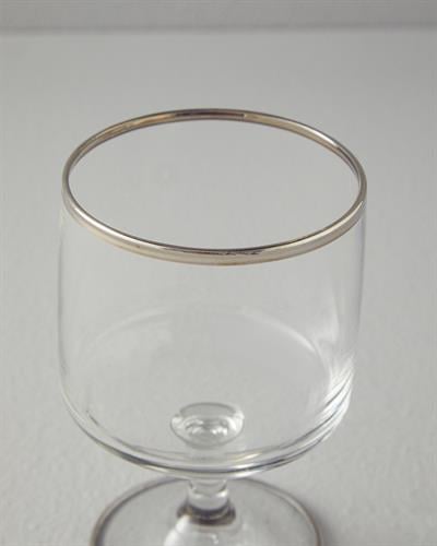 Andrea Glass 3 Set Cup 300 ml Silver.