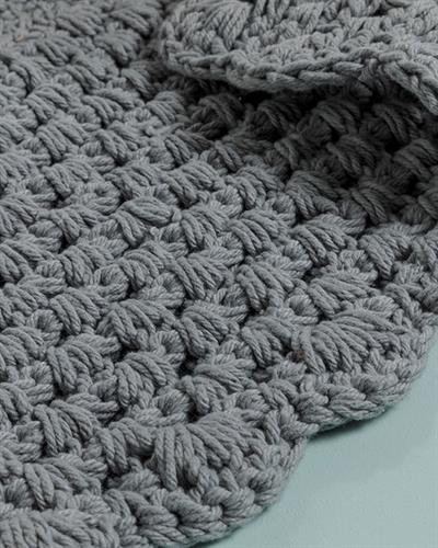 Andrea Постелка За Баня Памучен 60x90 см Сив