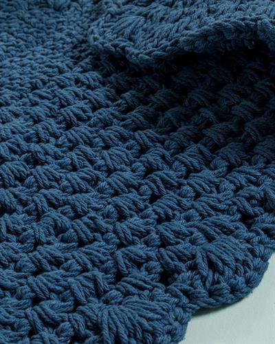 Andrea Cotton Bathroom Mat 60x90 cm Navy Blue