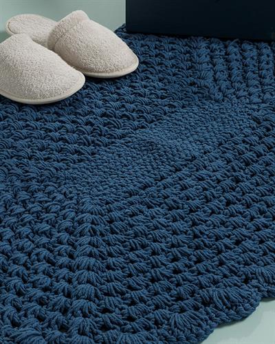 Andrea Cotton Bathroom Mat 60x90 cm Navy Blue