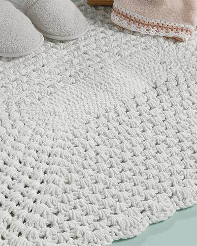 Andrea Постелка За Баня Памучен 60x90 см Екрю