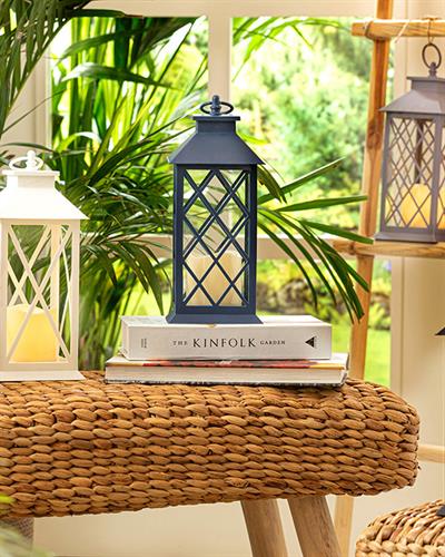 Andrea With Led Lantern 14x14x30 cm White