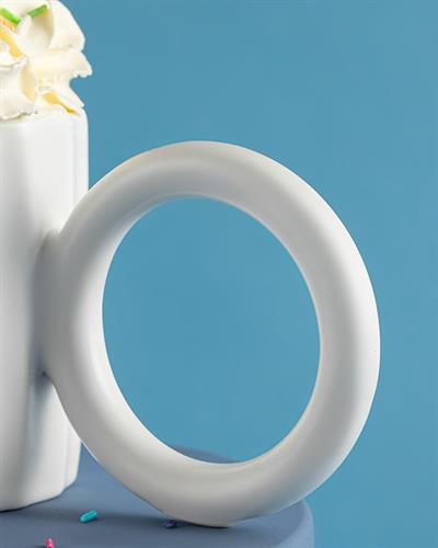 Angled Чаша New Bone China, Бяло, 260 Ml