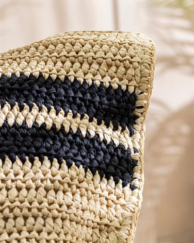 Angola Декоративна Възглавница Rafya, Естествено-Черно, 45 X 45 Cm