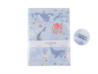 Anımals Детски Плик За Завивка Единичен Памучен 160x220 см Син