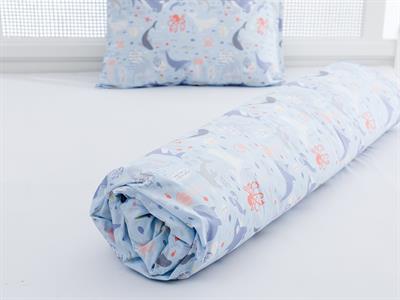 Anımals Детски Плик За Завивка Единичен Памучен 160x220 см Син