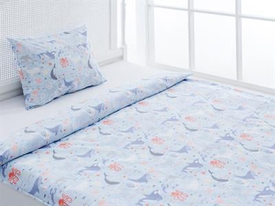 Anımals Детски Плик За Завивка Единичен Памучен 160x220 см Син