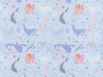 Anımals Детска Калъфка За Възглавница 2 бр. Памучен 50x70 см Син