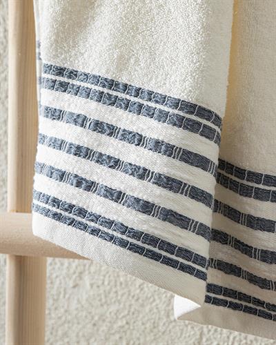 Aqua Line Cottony Bath Towel 70x140 cm Ekru-Lacivert