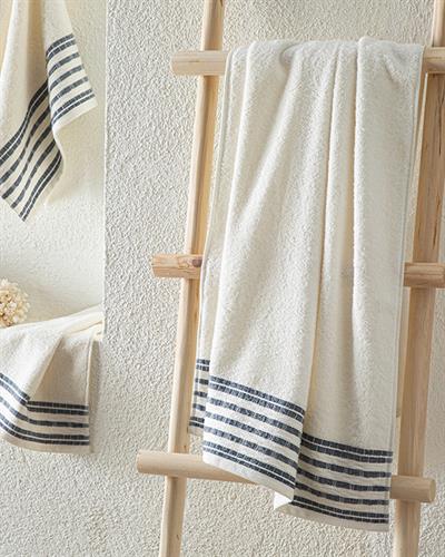 Aqua Line Cottony Bath Towel 70x140 cm Ekru-Lacivert