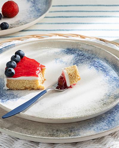 Aqua Sense Чиния За Торта Керамика 22 см Син