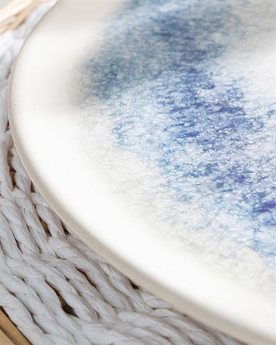 Aqua Side Подложна Чиния За Сервиране Пица Керамика 32 см Син