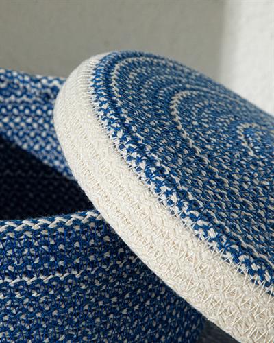 Knitting Storage Box Blue-White