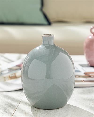 Aquarium Ваза Порцелан, Светло Синьо, 11 X 11 X 14 Cm