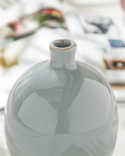 Aquarium Ваза Порцелан, Светло Синьо, 11 X 11 X 14 Cm