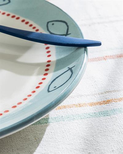 Aquatic Sea Porcelain Cake Plate 21 cm Light Blue