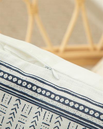 Arbre Пълнена Възглавница Отпечатан, Бяло, 43 X 43 Cm