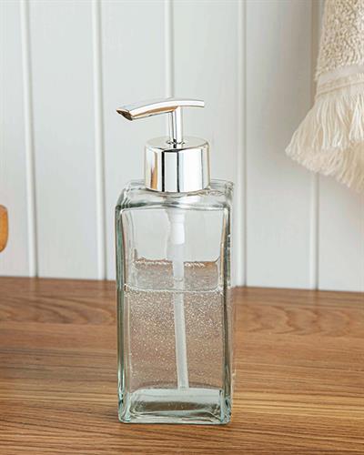 Archie Glass Bathroom Soap Dispenser 5,7x5,7x17 cm Transparent