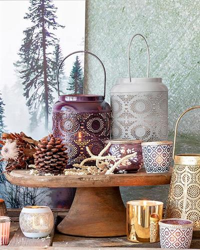 Arctic Lantern 14,5x14,5x19 cm Light Brown.