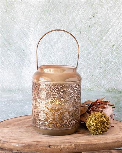 Arctic Lantern 14,5x14,5x19 cm Light Brown.