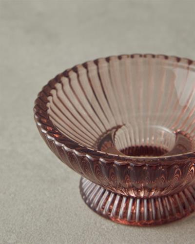 Areka Свещник Стъкло 4 см Brown