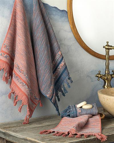 Aria Кърпа За Ръце С ресни Памучен 30x40 см Розов