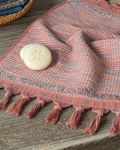 Aria Кърпа За Ръце С ресни Памучен 30x40 см Розов