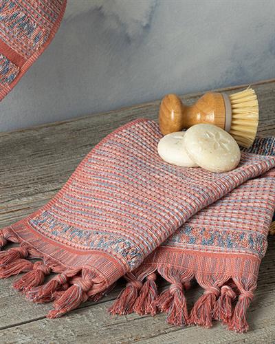 Aria Кърпа За Ръце С ресни Памучен 30x40 см Розов