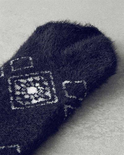 Aria Women Plushy Socks 36-40 Black-White