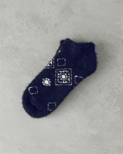 Aria Women Plushy Socks 36-40 Black-White