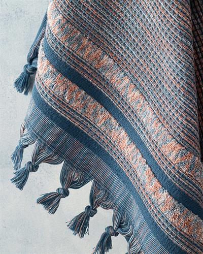 Aria Хавлия За Лице С Ресни, Памучен, Синьо, 50 X 70 Cm