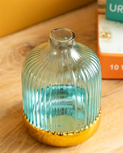 Ariana Ваза Жакард С Граници, Зелено-Златисто, 10 X 14 Cm