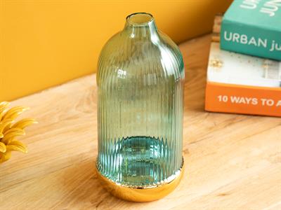 Ariana Ваза Жакард С Граници, Зелено-Златисто, 9 X 19 Cm