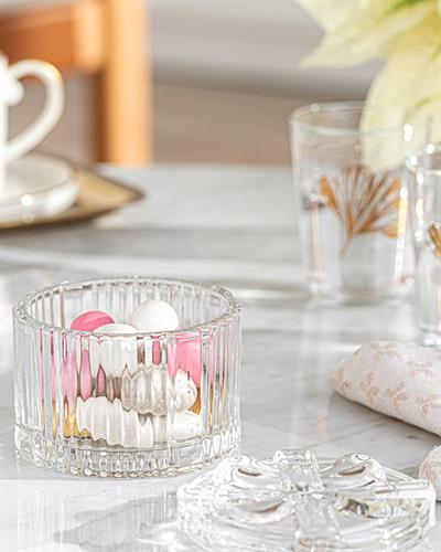 Aris Glass Sugar Bowl 8x7 cm Transparent