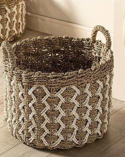 Armo Кошница Бяло-Кафяво, 42 X 30 X 40 Cm