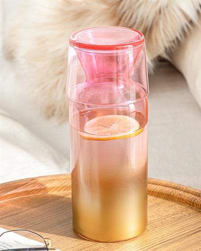 Armo Glass Bedside Pitcher 700 ml Pink Gold
