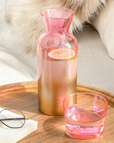 Armo Glass Bedside Pitcher 700 ml Pink Gold