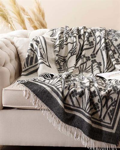 Art Nouveau Шал За Диван Акрил 130x170 см Бежов - Черен