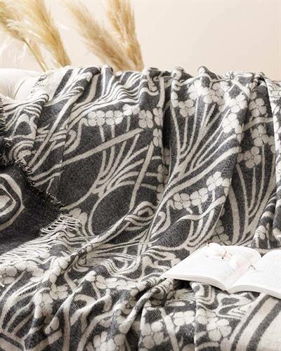 Art Nouveau Шал За Диван Акрил 130x170 см Бежов - Черен