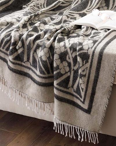 Art Nouveau Шал За Диван Акрил 130x170 см Бежов - Черен