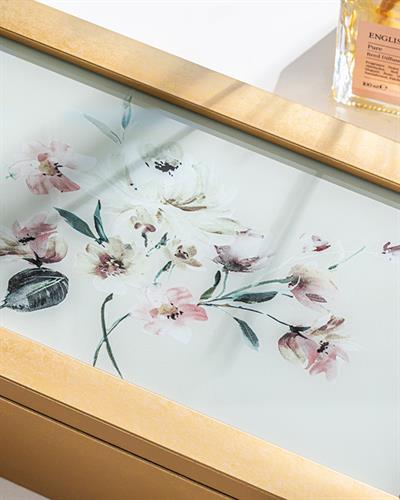 Artıstıc Flowery Декоративна Кутия Златисто, 0