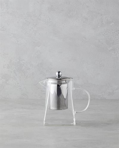 Artois Borosilicate Glass with Strainer Pot 800 ml Transparent