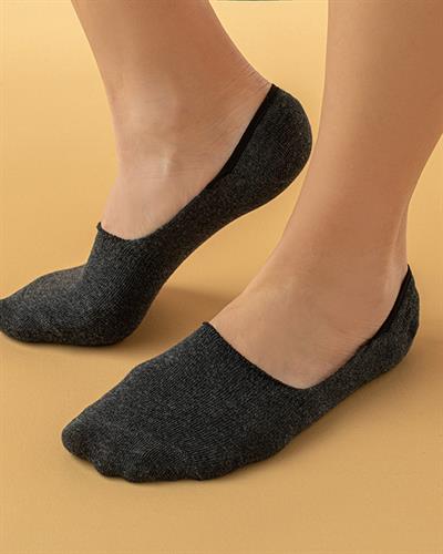 Cotton 3-set Women Ballet Socks 36-40 Gri-Beyaz-Antrasit