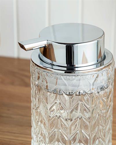 Ashley Glass Liquid Soap Dispense 7,7x12,8 cm Transparent