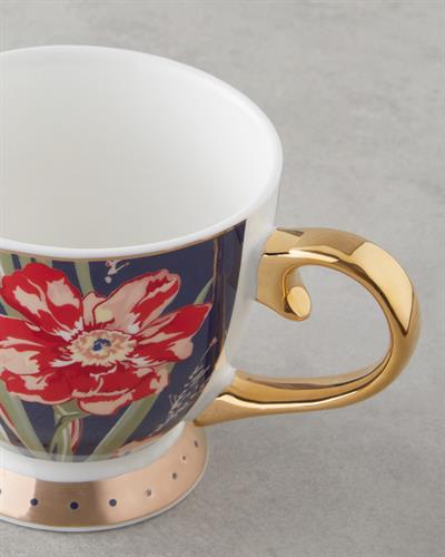 Чаша Китайски костен порцелан 460 мл Морскосин