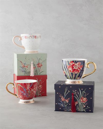 Чаша Китайски костен порцелан 460 мл Морскосин