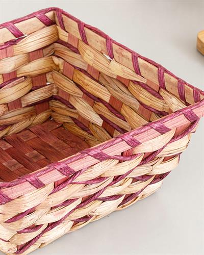 Audrey Кошница За Хляб Квадрат Слама 19x19x9 см Дамсон